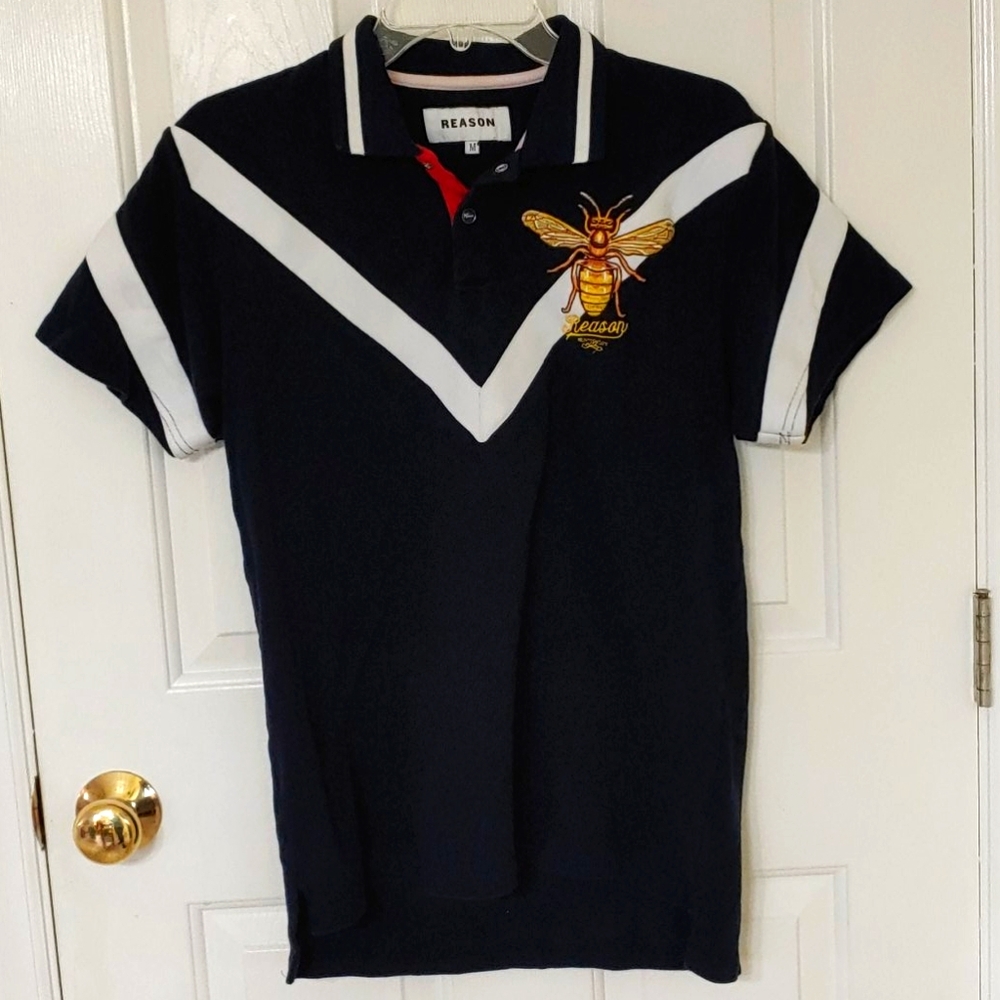 Reason Women's M Polo Embroidery Fly Logo Streetwear-467